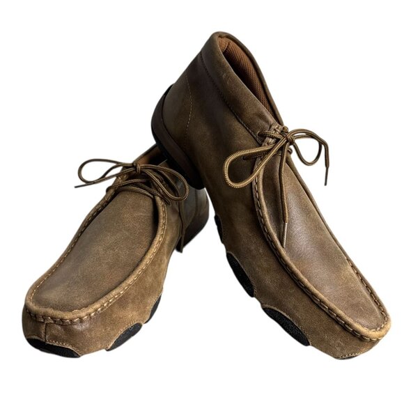 Twisted X Men's MDM0003 Leather Driving Moc Toe Chukka Boots in Brown Size 11.5M - Picture 2 of 12